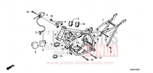 FRAME BODY CR85R7 de 2007